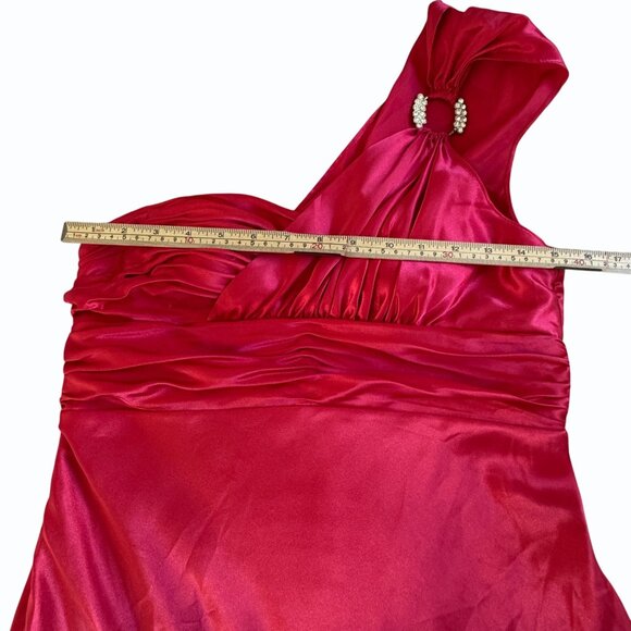 Adrianna Papell Hailey Logan Red Formal Gown Size 11/12 Rhinestone Prom y2k - Picture 8 of 12